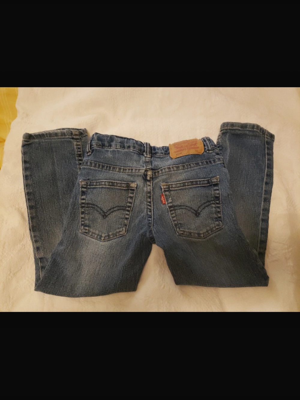 Levi's Boys Slim Fit 5T Distressed Blue Denim Jeans